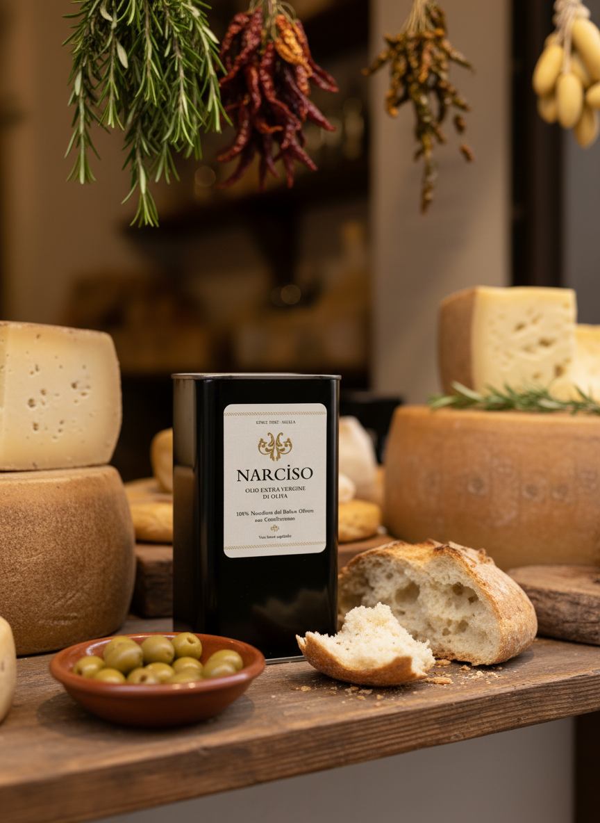 Narciso – Olio Extra Vergine di Oliva-Nocellara del Belice-Kanister 1 Liter - Bild 2