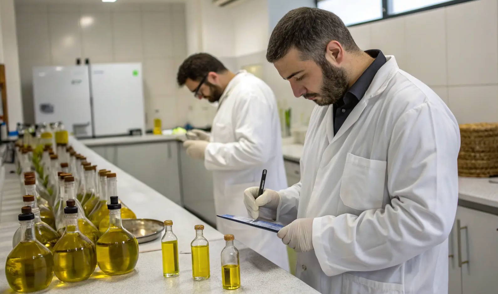 Qualitätskontrolle und Abfüllung - Olio Narciso Labor